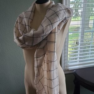 Neutral and plaid Scarf